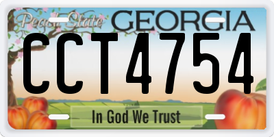 GA license plate CCT4754