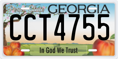 GA license plate CCT4755