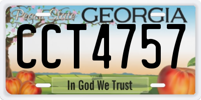 GA license plate CCT4757