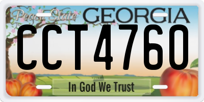 GA license plate CCT4760