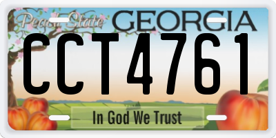 GA license plate CCT4761