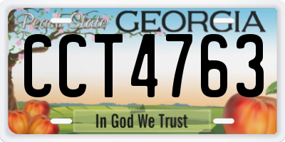 GA license plate CCT4763