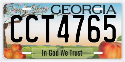 GA license plate CCT4765
