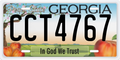 GA license plate CCT4767