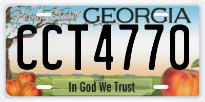 GA license plate CCT4770