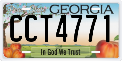 GA license plate CCT4771