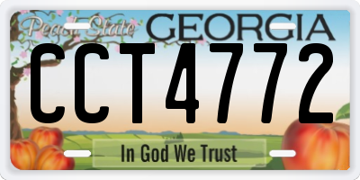 GA license plate CCT4772