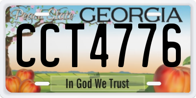 GA license plate CCT4776