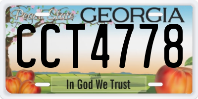 GA license plate CCT4778