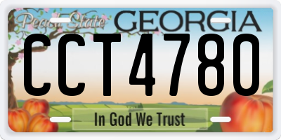 GA license plate CCT4780