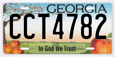 GA license plate CCT4782