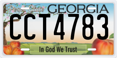 GA license plate CCT4783