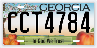 GA license plate CCT4784