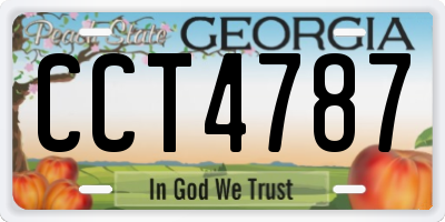 GA license plate CCT4787