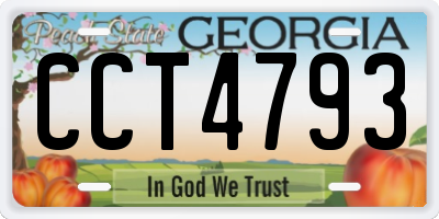 GA license plate CCT4793