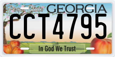 GA license plate CCT4795