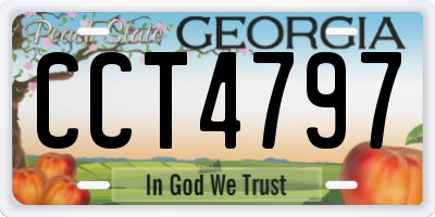 GA license plate CCT4797