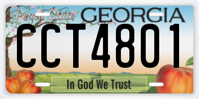 GA license plate CCT4801