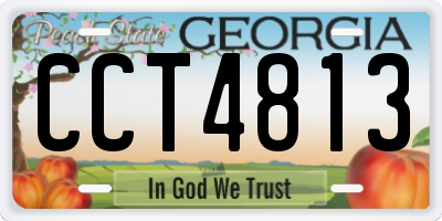 GA license plate CCT4813