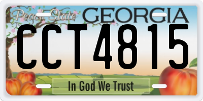GA license plate CCT4815
