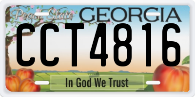 GA license plate CCT4816