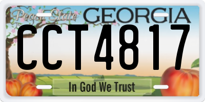 GA license plate CCT4817