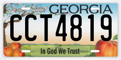 GA license plate CCT4819