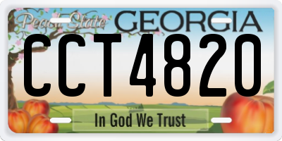 GA license plate CCT4820