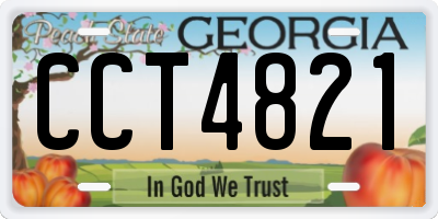 GA license plate CCT4821