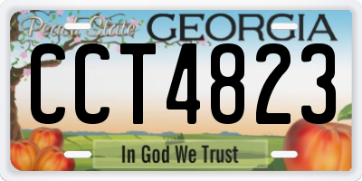GA license plate CCT4823