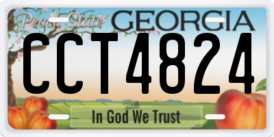 GA license plate CCT4824