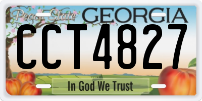 GA license plate CCT4827