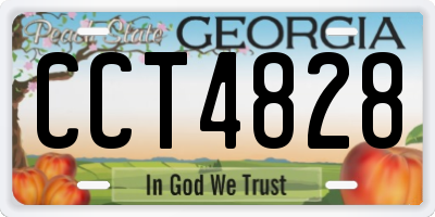 GA license plate CCT4828