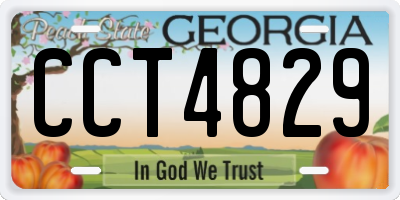 GA license plate CCT4829