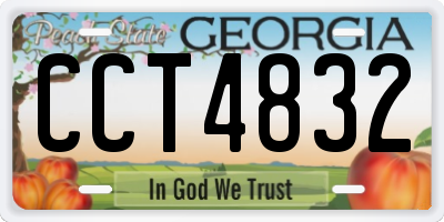 GA license plate CCT4832