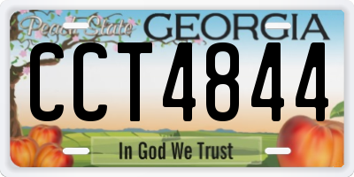 GA license plate CCT4844