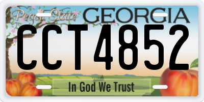 GA license plate CCT4852