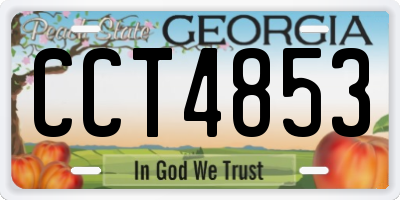 GA license plate CCT4853