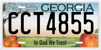 GA license plate CCT4855