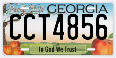 GA license plate CCT4856