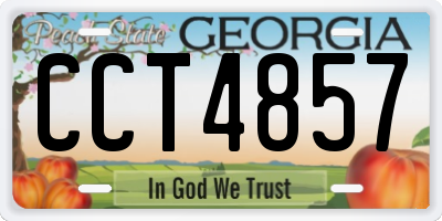 GA license plate CCT4857