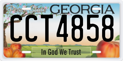 GA license plate CCT4858