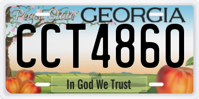 GA license plate CCT4860