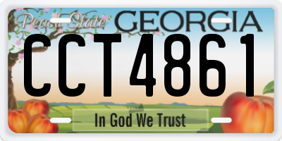 GA license plate CCT4861