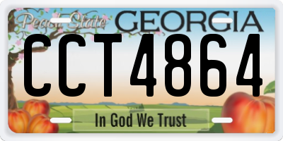GA license plate CCT4864