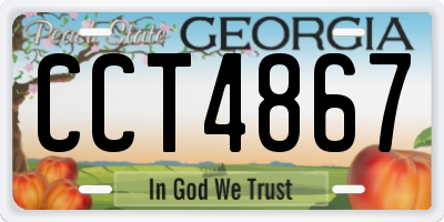GA license plate CCT4867