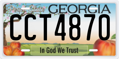 GA license plate CCT4870