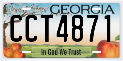 GA license plate CCT4871