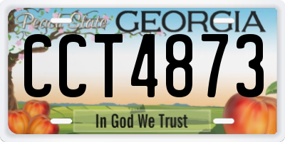 GA license plate CCT4873