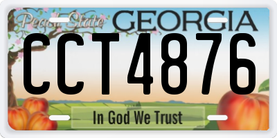 GA license plate CCT4876